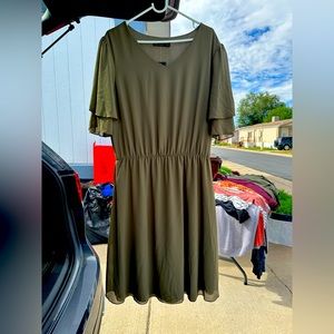 New w/tags! Mikarose Olive green xl dress